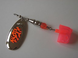 Show details for Nickel with Tiger Stripe Black on Orange# 163 Picture of Nickel with Tiger Stripe Black on Orange# 163