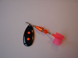 Show details for Candy Orange Black Dots #200 Picture of Candy Orange Black Dots #200