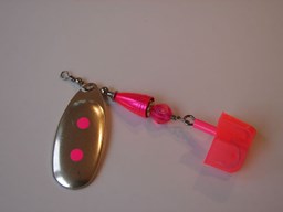 Show details for Candy Pink with Silver Blade Dots #187 Picture of Candy Pink with Silver Blade Dots #187