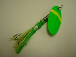 Show details for Green with Chartreuse and Green Hoochie #334 Picture of Green with Chartreuse and Green Hoochie #334