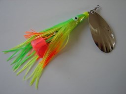 Show details for Green with Chartreuse and Orange Tips #267 Picture of Green with Chartreuse and Orange Tips #267