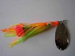 Show details for Orange Chartreuse with Chartreuse Flo. Green Tips Sparkle # 257 Picture of Orange Chartreuse with Chartreuse Flo. Green Tips Sparkle # 257