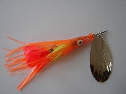 Show details for Orange with Chartreuse and Orange Tip Skirt #266 Picture of Orange with Chartreuse and Orange Tip Skirt #266