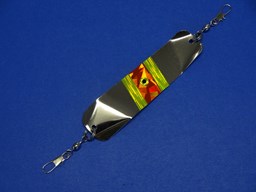 Show details for Salmon Flasher Chartreuse/Orange Holographic #713 Picture of Salmon Flasher Chartreuse/Orange Holographic #713