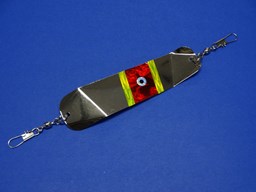 Show details for Salmon Flasher Chartreuse/Red Holographic #718 Picture of Salmon Flasher Chartreuse/Red Holographic #718