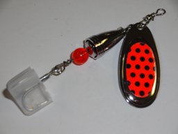 Show details for Sonic Bell #5 Blade Red with Black Dots #775 Picture of Sonic Bell #5 Blade Red with Black Dots #775