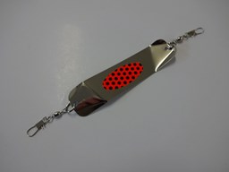 Show details for Hot Red with Black Dots #869 Picture of Hot Red with Black Dots #869