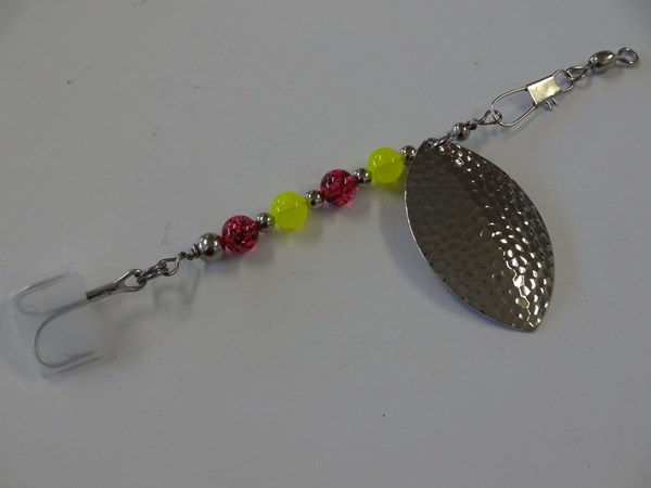 Picture of Chartreuse and Red Hammered Nickel #917
